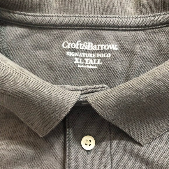 Croft & Barrow Gray Polo Shirt Classic Design Tall Fit XL - Picture 4 of 5